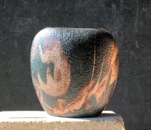 Medium Raku Pillow Vase